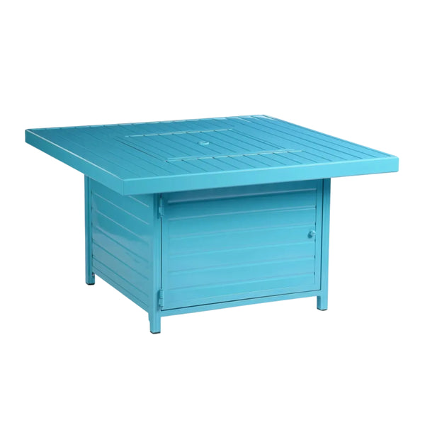 Aluminum 42-in Square Propane Fire Table with Beads, Covers and Lid