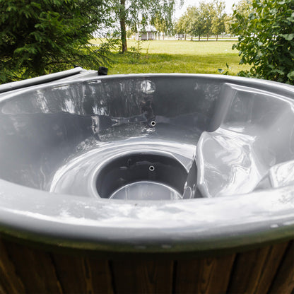 4‑Person Wood‑Fired Hot Tub – ThermoWood® Exterior, Fiberglass Insert & Fast 90‑Minute Heating