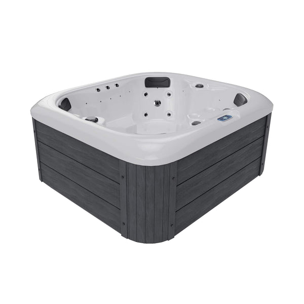 4‑Person Outdoor Plug & Play Hot Tub – 23 Jets, LED Lighting & Waterfall