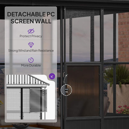 Outdoor Patio Solarium Sunroom – All‑Weather Aluminum Enclosed Garden Room with Sliding Doors