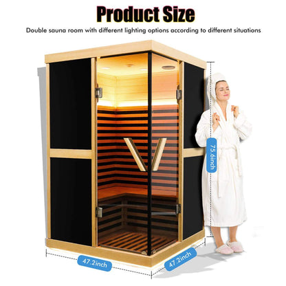 2‑Person V‑Shaped FAR Infrared Sauna Room