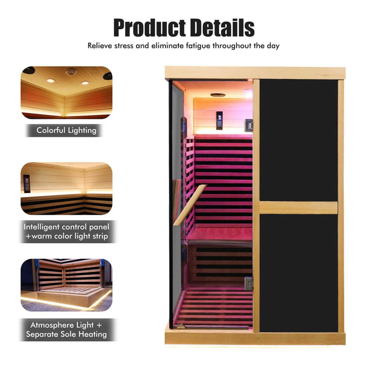 2‑Person V‑Shaped FAR Infrared Sauna Room
