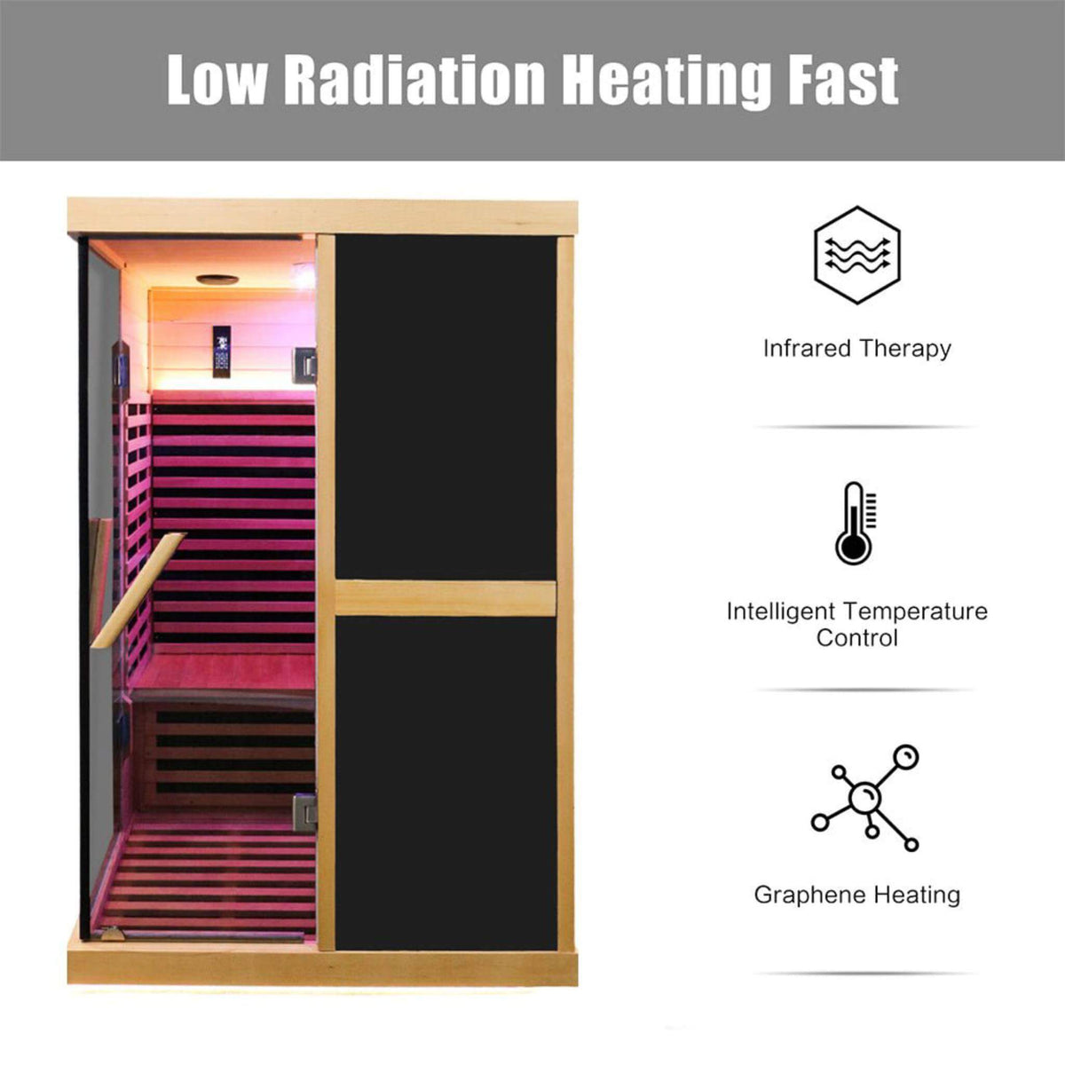 2‑Person V‑Shaped FAR Infrared Sauna Room