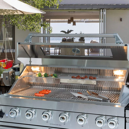 Castelle Flame Tuscany 96-inch 6‑Burner 85K BTU Propane Outdoor Kitchen Grill Island