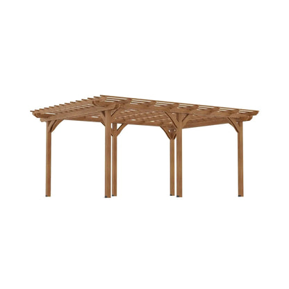 09X12FT Alora Premium Outdoor Wooden Grape Trellis Pergola