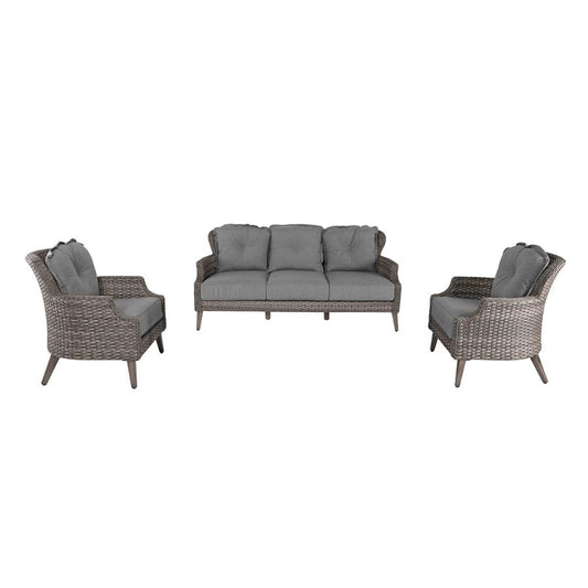 Tenaya 3-Piece Wicker Sofa Set with Stationary Chairs