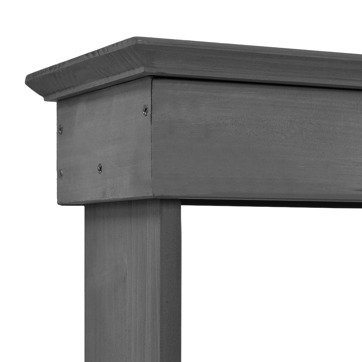 Topmax 66" Farmhouse Outdoor Potting Bench – Solid Fir Wood Garden Workstation with Drawers, Storage Cabinet & 4-Tier Shelves – Gray