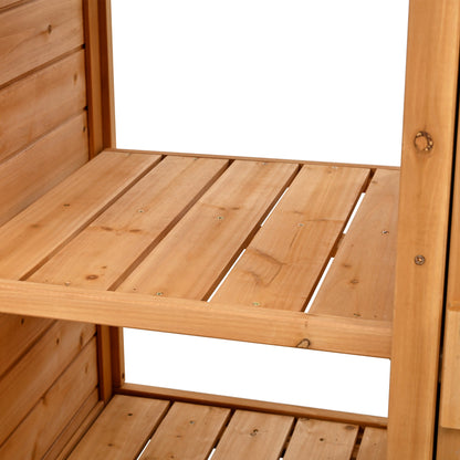 65.7" Wooden Garden Potting Bench with Hutch – 6 Drawers, 2 Storage Cabinets & Adjustable Shelves