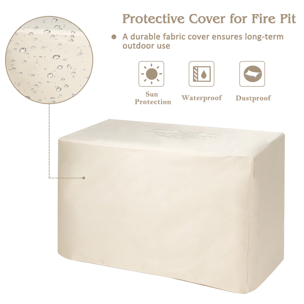 Outdoor 5‑Piece Patio Set — Propane Fire Pit Table Included