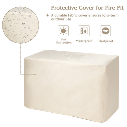 Outdoor 5‑Piece Patio Set — Propane Fire Pit Table Included